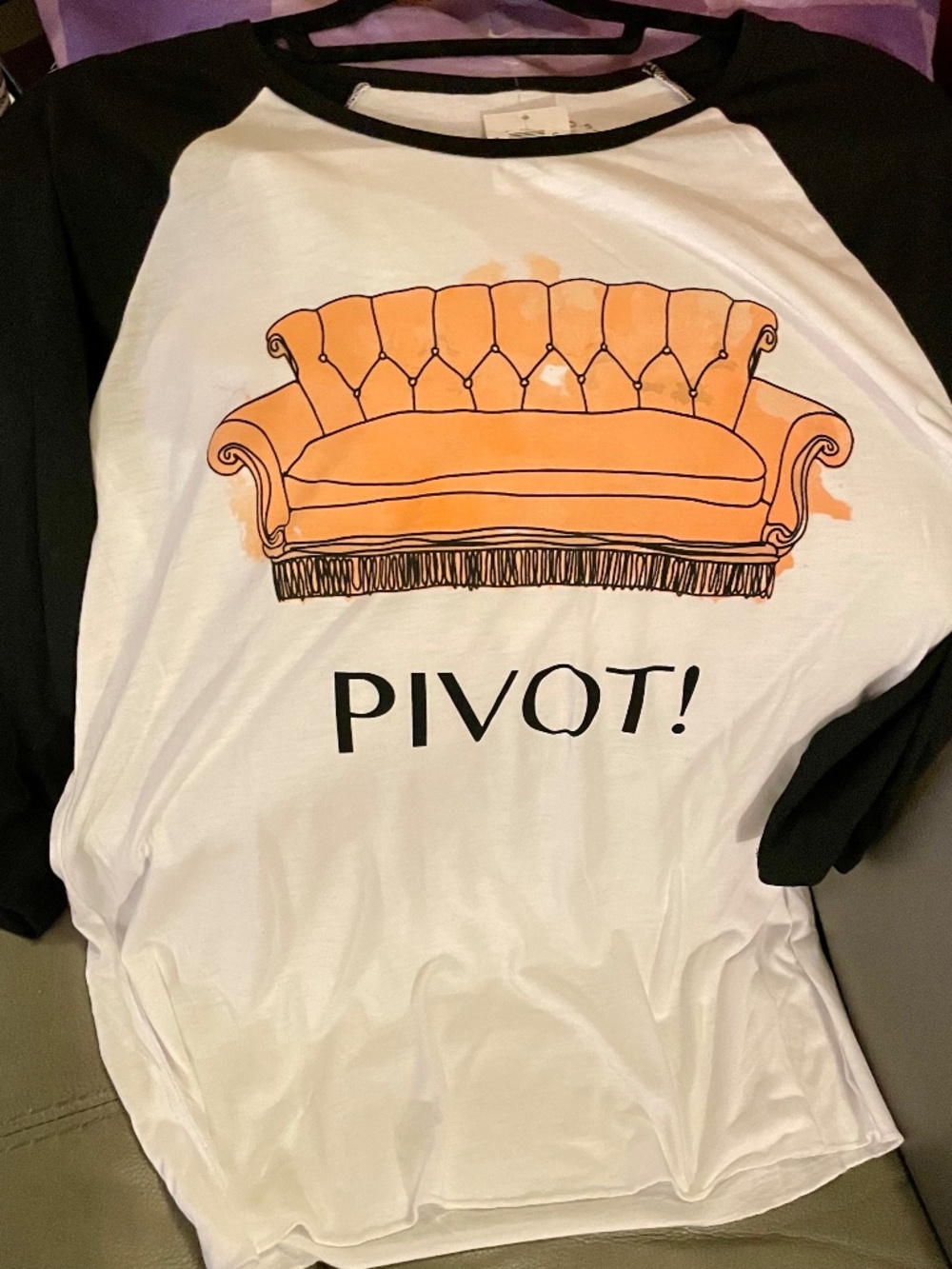 PIVOT FRIENDS HOT TOPIC BASEBALL JERSEY NWT